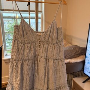 Aeropostale Light Blue Tiered Midi Dress